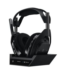 Logitech G Astro A50 X Omni-Platform Wireless Gaming Headset + Base Station for PS5, Xbox, PC: PLAYSYNC Video & Audio Switcher, HDMI 2.1 4K 120Hz VRR, <24 bit/48 kHz, 24hr Battery, 2.4GHz & BT - Black